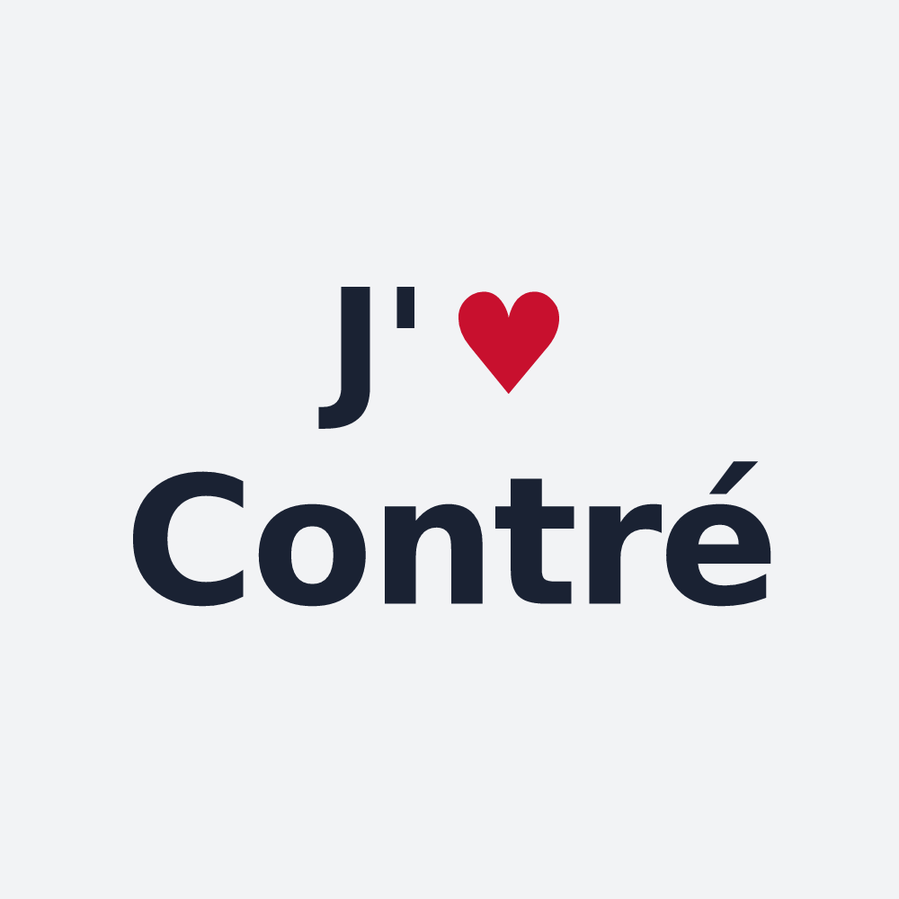 Poster personnalisé Contré — design J'aime Contré
