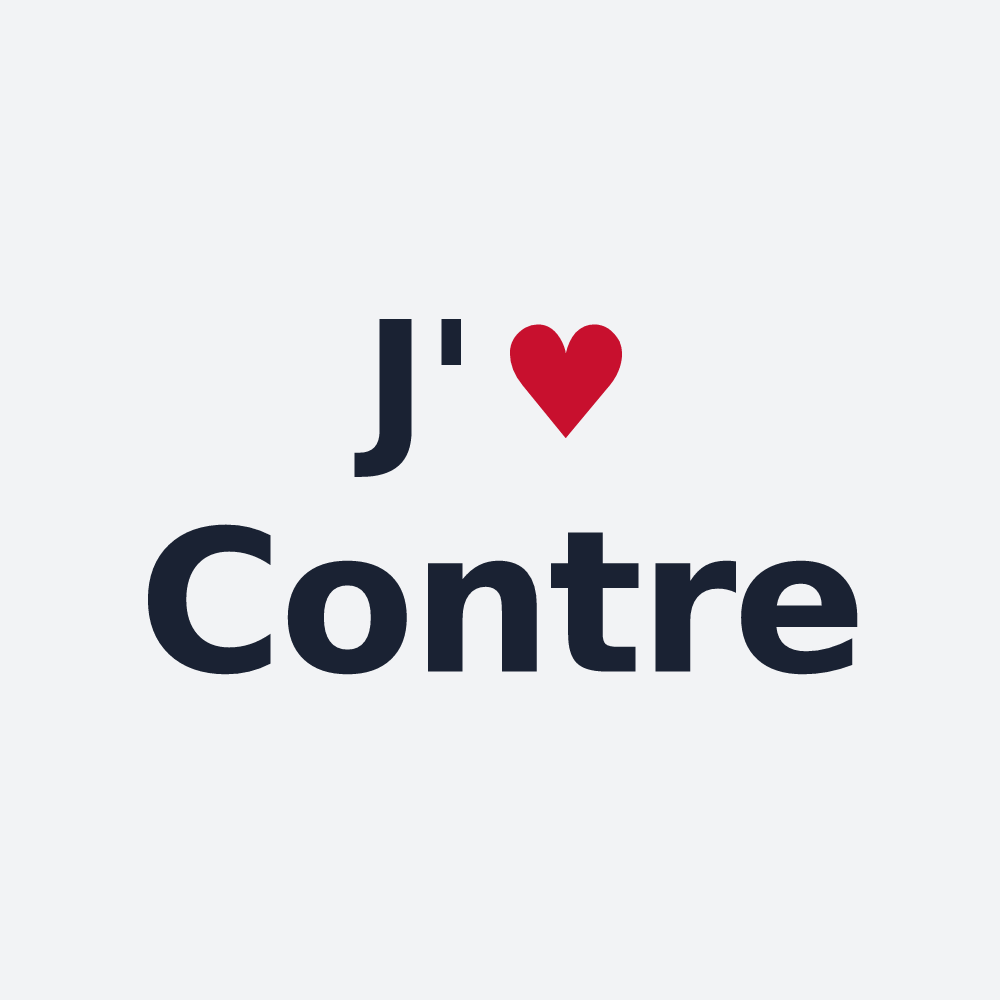 Poster personnalisé Contre — design J'aime Contre
