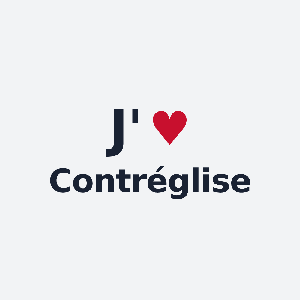 Poster personnalisé Contréglise — design « J'aime Contréglise » imprimé sur le poster