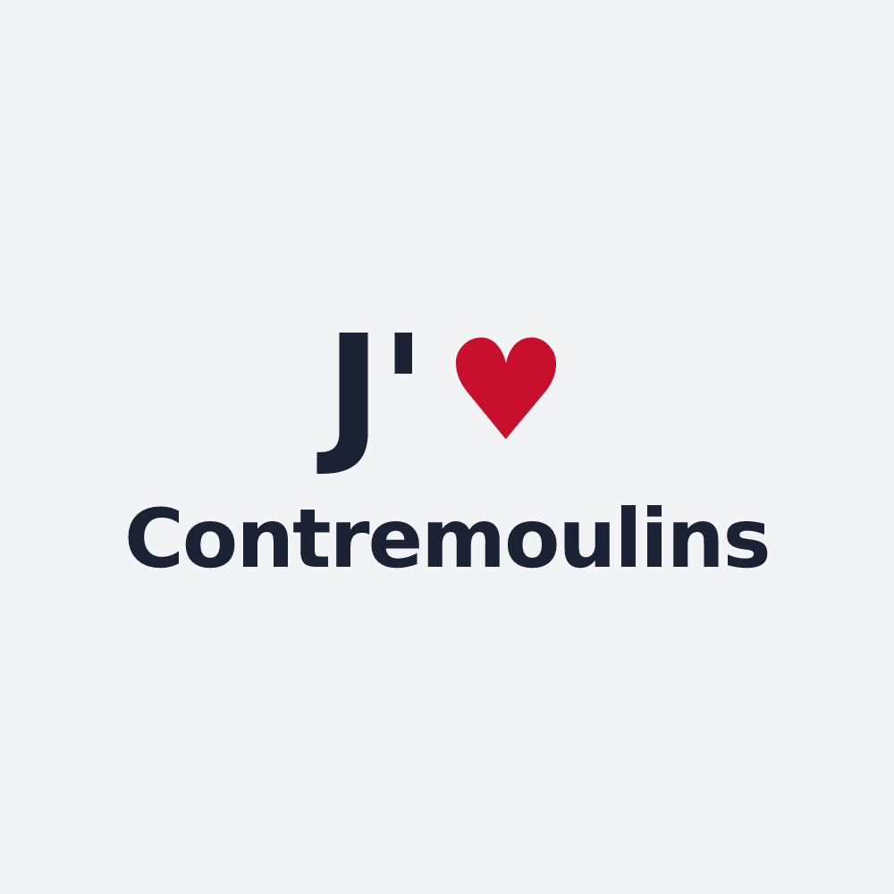 Poster personnalisé Contremoulins — design J'aime Contremoulins