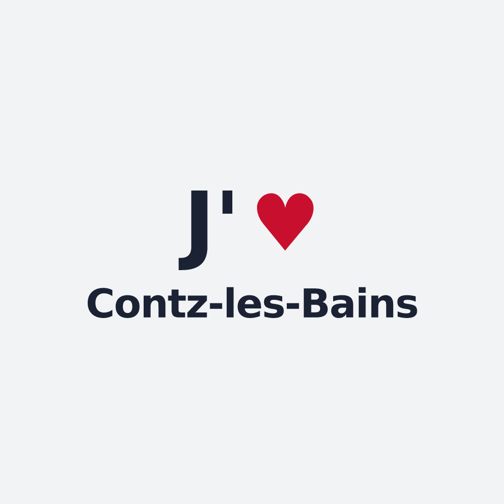 Poster personnalisé Contz-les-Bains — design J'aime Contz-les-Bains