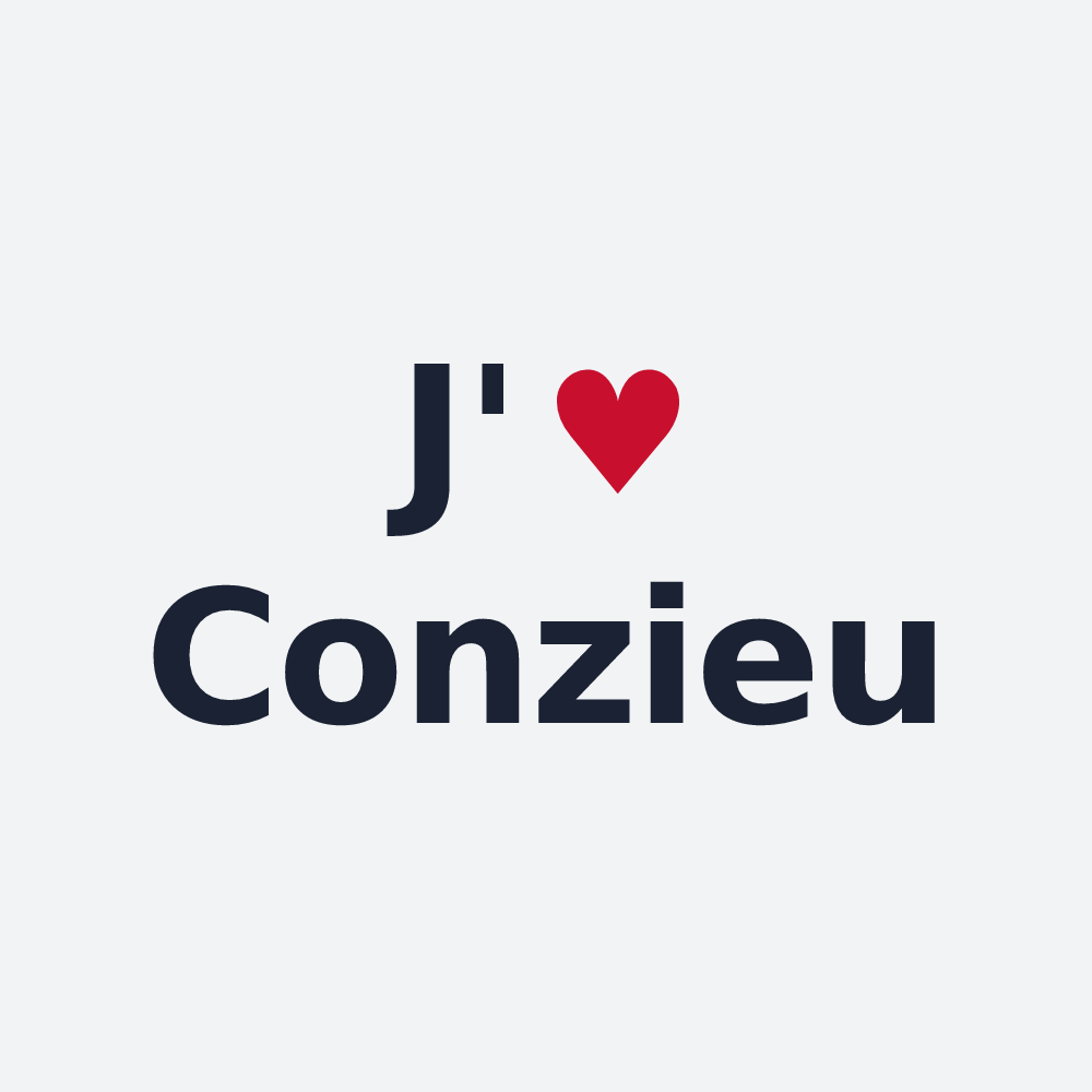 Poster personnalisé Conzieu — design J'aime Conzieu