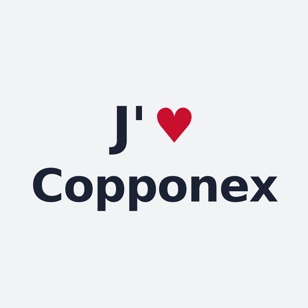 Poster personnalisé Copponex — design J'aime Copponex