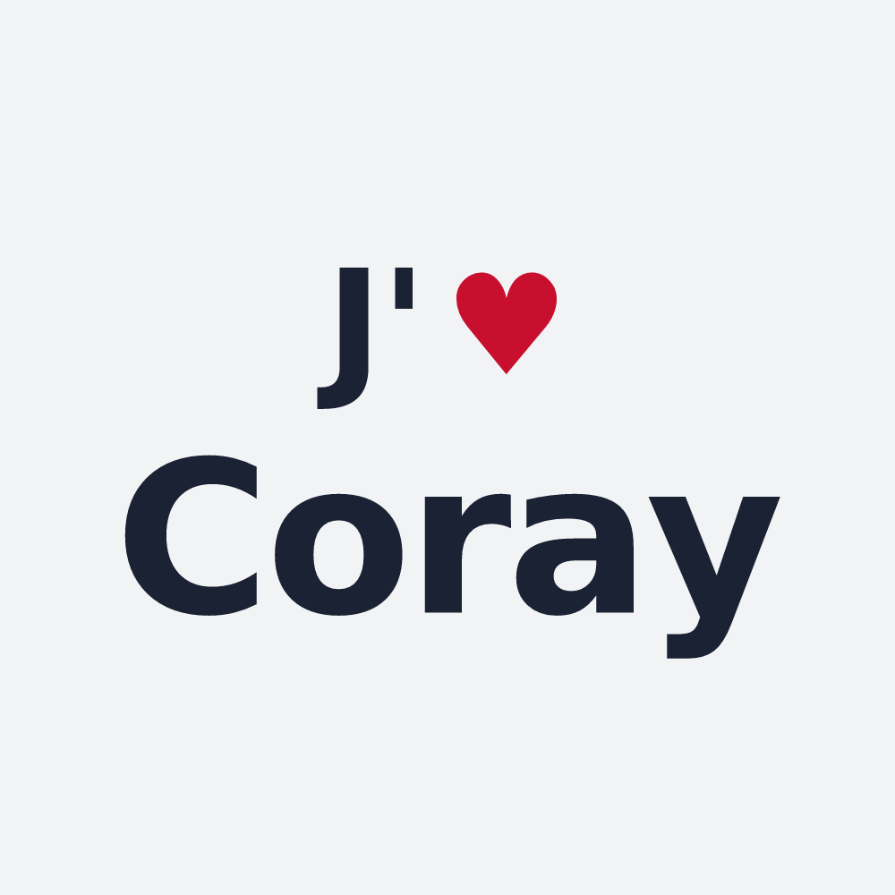 Poster personnalisé Coray — design J'aime Coray