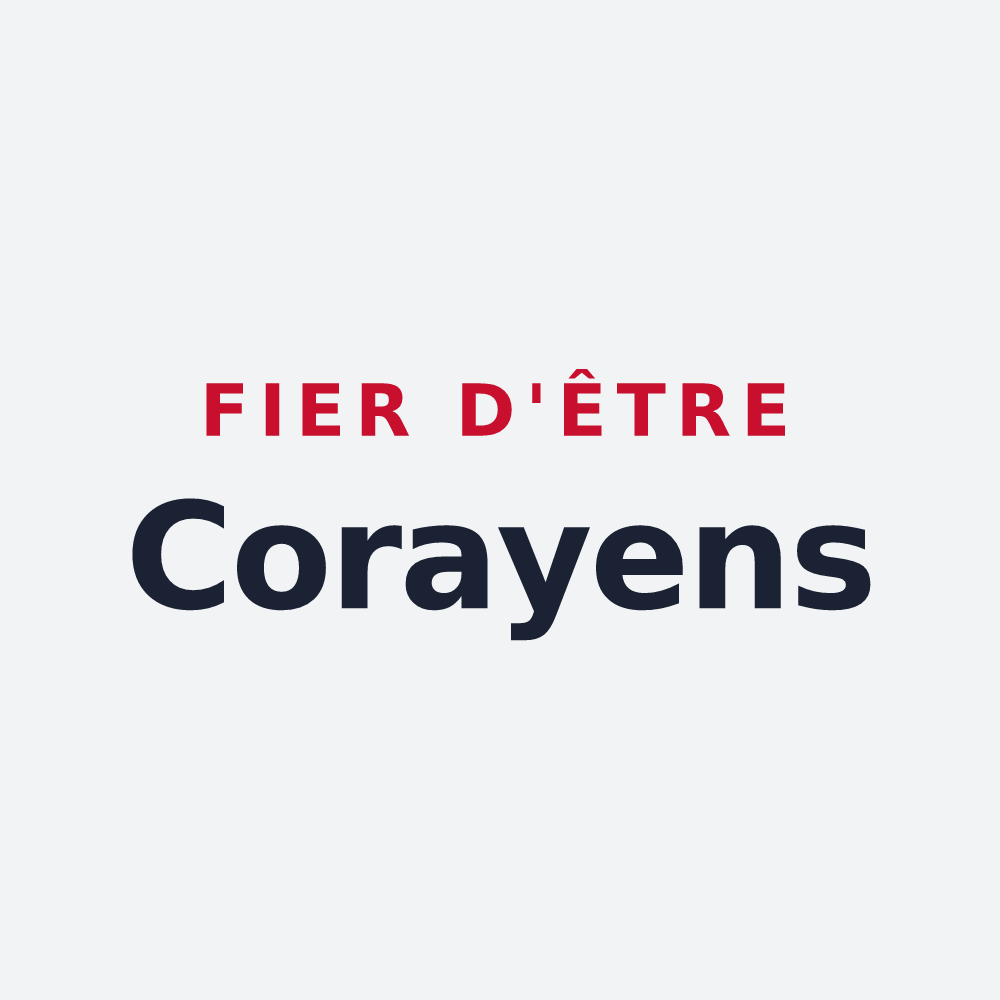 Poster « Fier d'être Corayens » — design pour Coray