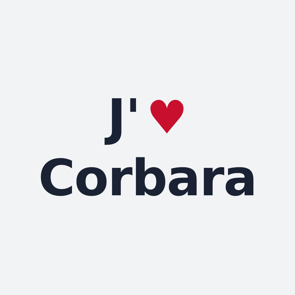 Poster personnalisé Corbara — design J'aime Corbara