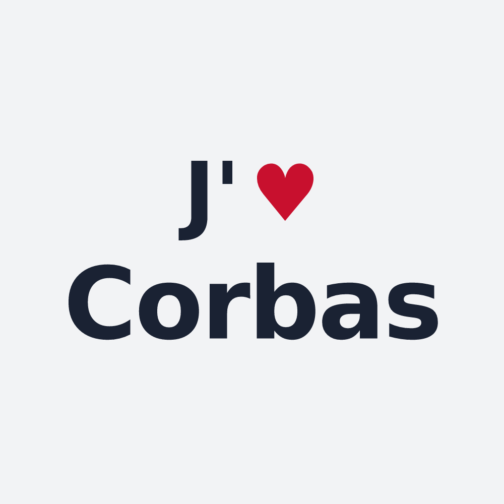Poster personnalisé Corbas — design J'aime Corbas