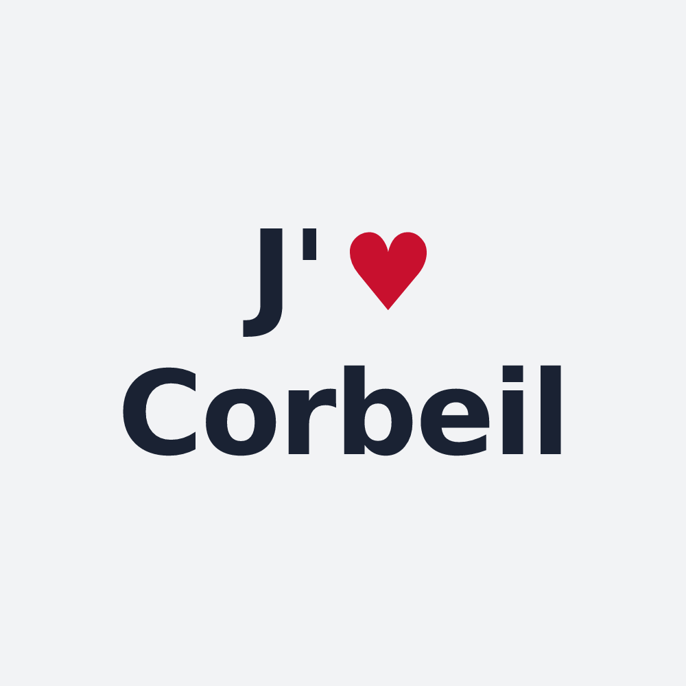 Poster personnalisé Corbeil — design J'aime Corbeil