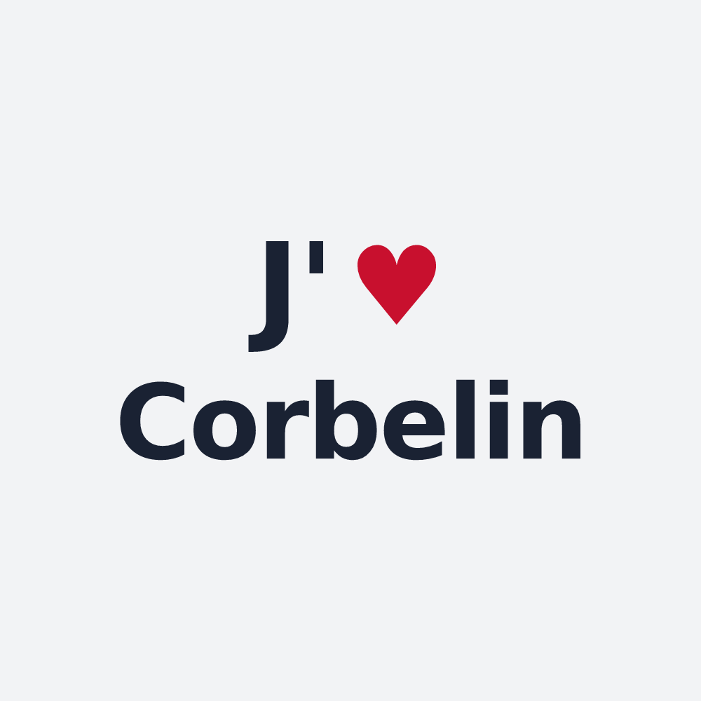 Poster personnalisé Corbelin — design J'aime Corbelin