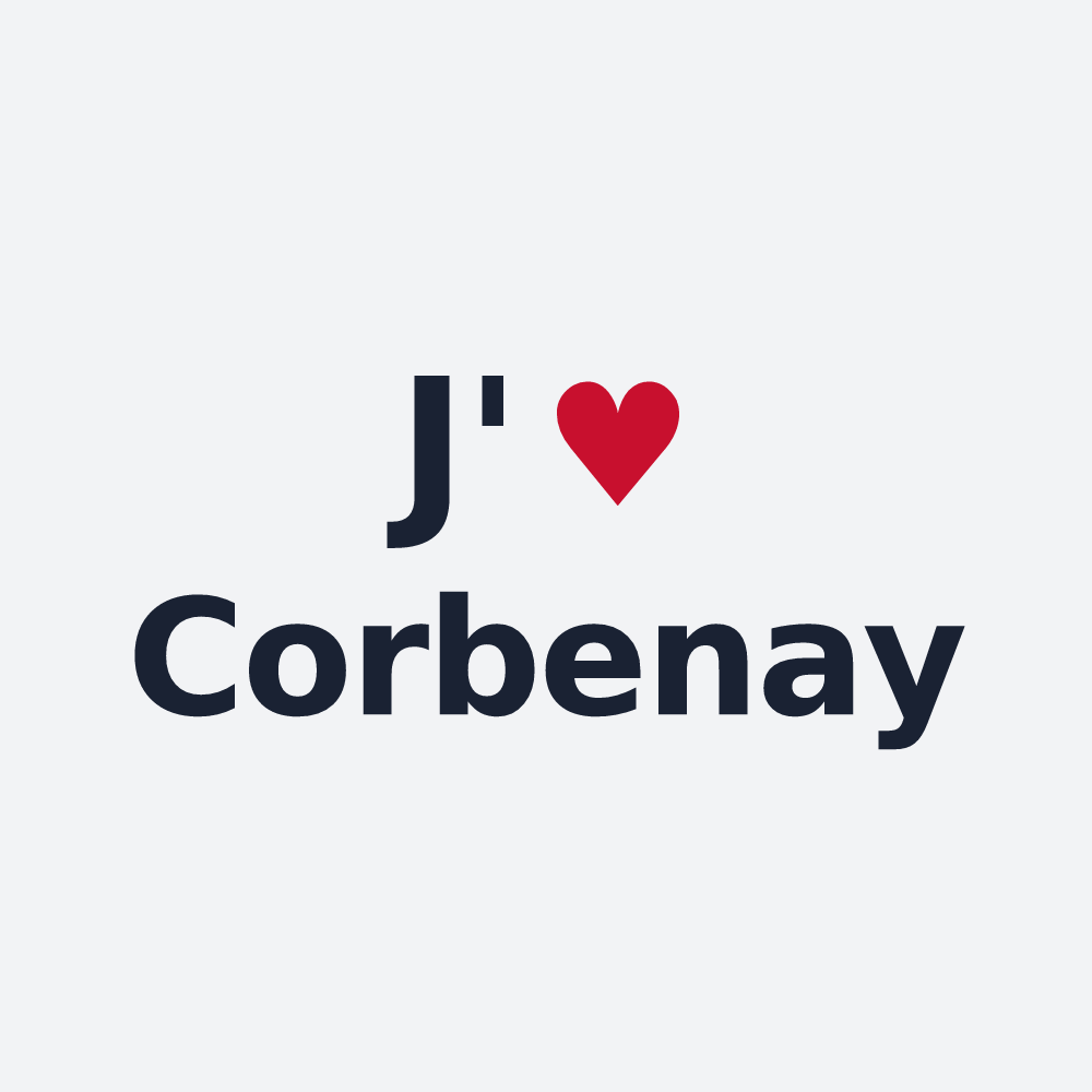 Poster personnalisé Corbenay — design J'aime Corbenay