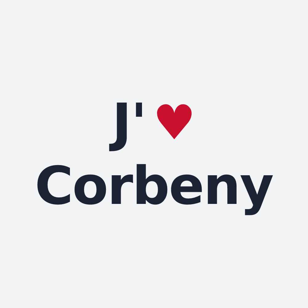 Poster personnalisé Corbeny — design J'aime Corbeny