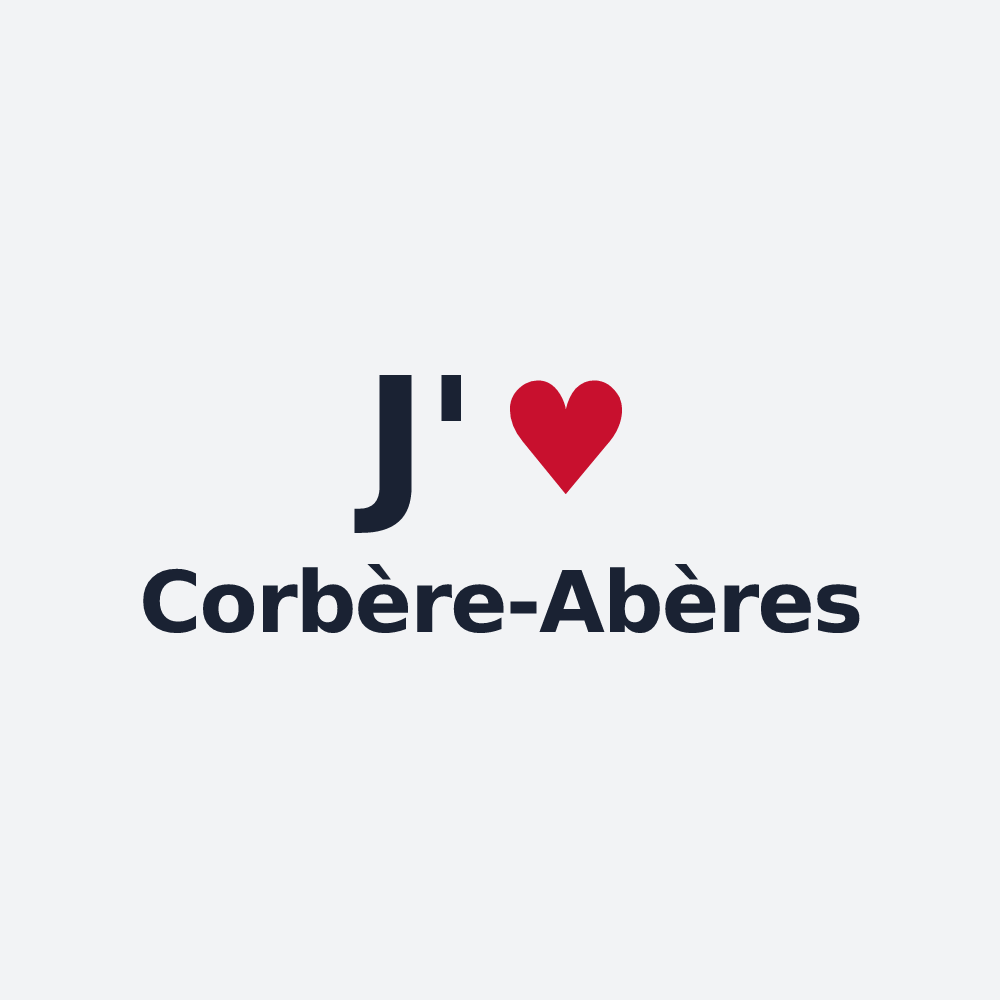 Poster personnalisé Corbère-Abères — design J'aime Corbère-Abères