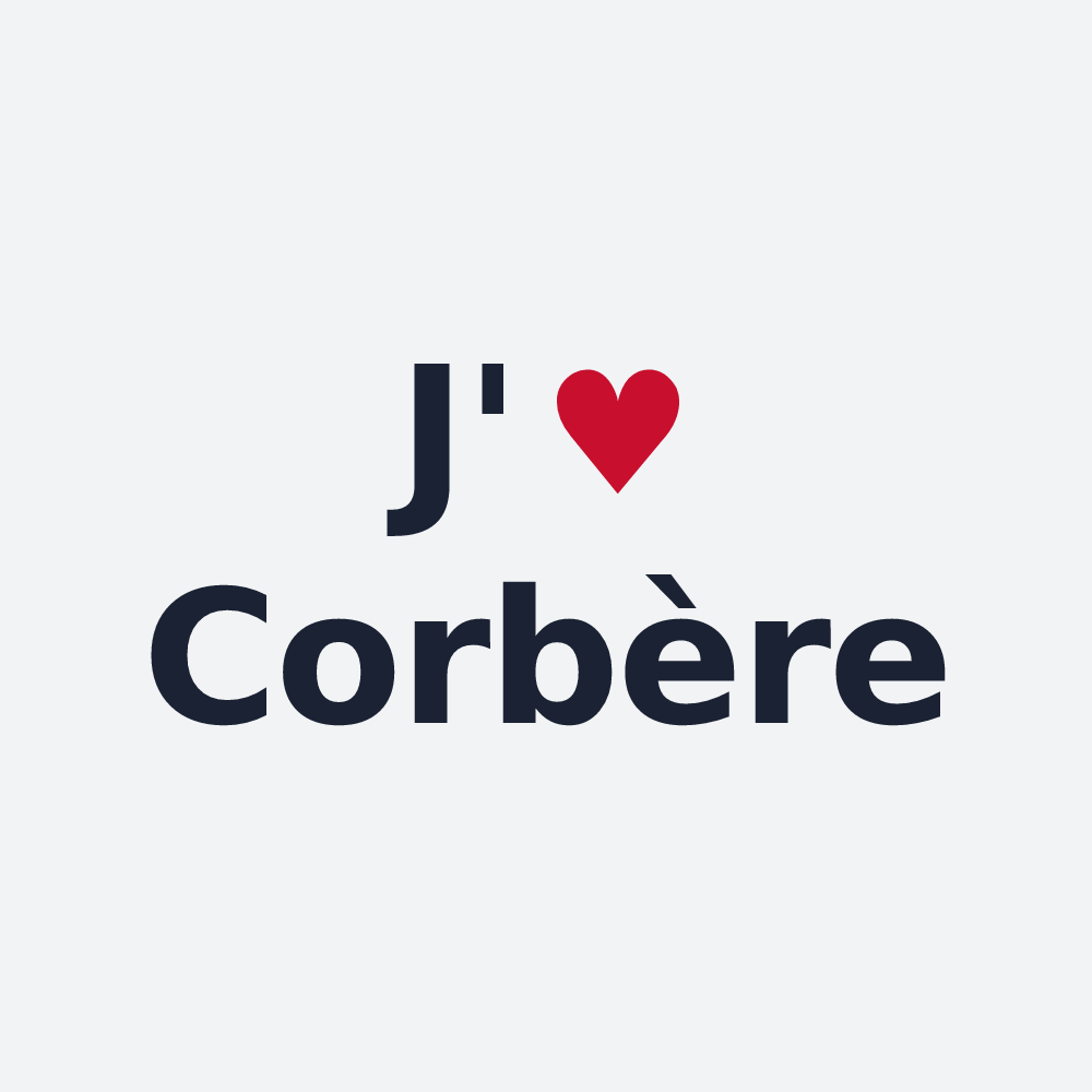 Poster personnalisé Corbère — design J'aime Corbère