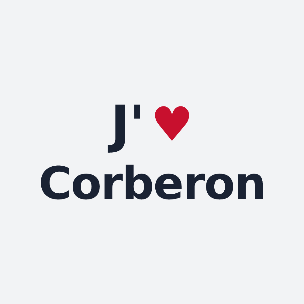 Poster personnalisé Corberon — design J'aime Corberon