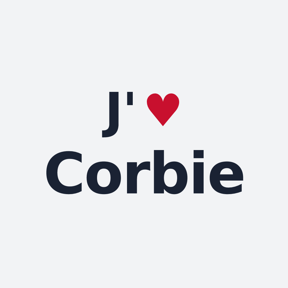Poster personnalisé Corbie — design J'aime Corbie