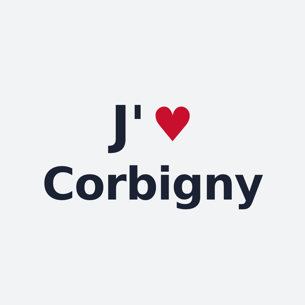 Poster personnalisé Corbigny — design J'aime Corbigny