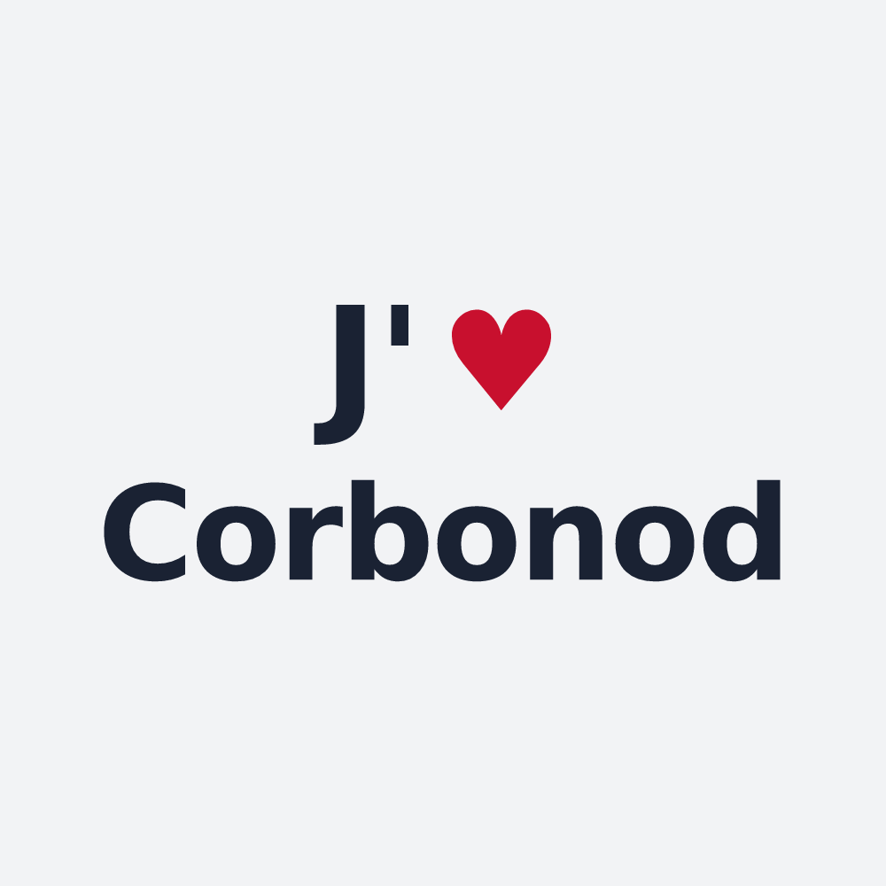 Poster personnalisé Corbonod — design J'aime Corbonod