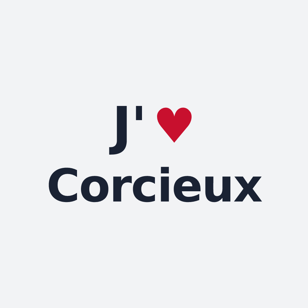 Poster personnalisé Corcieux — design J'aime Corcieux