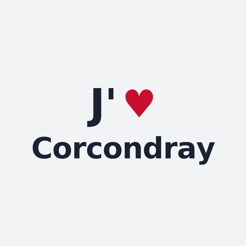 Poster personnalisé Corcondray — design J'aime Corcondray