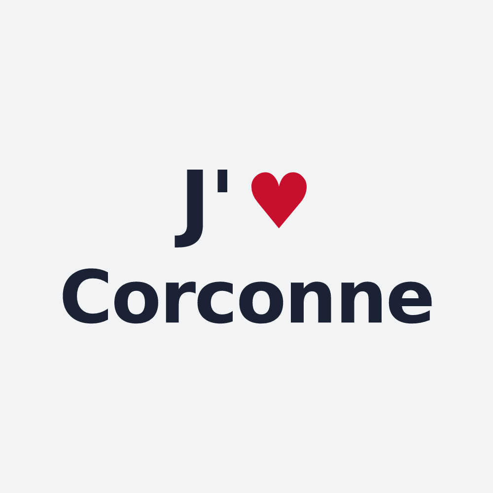 Poster personnalisé Corconne — design J'aime Corconne