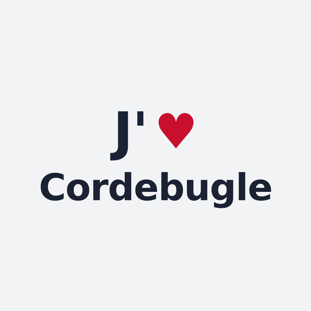 Poster personnalisé Cordebugle — design J'aime Cordebugle