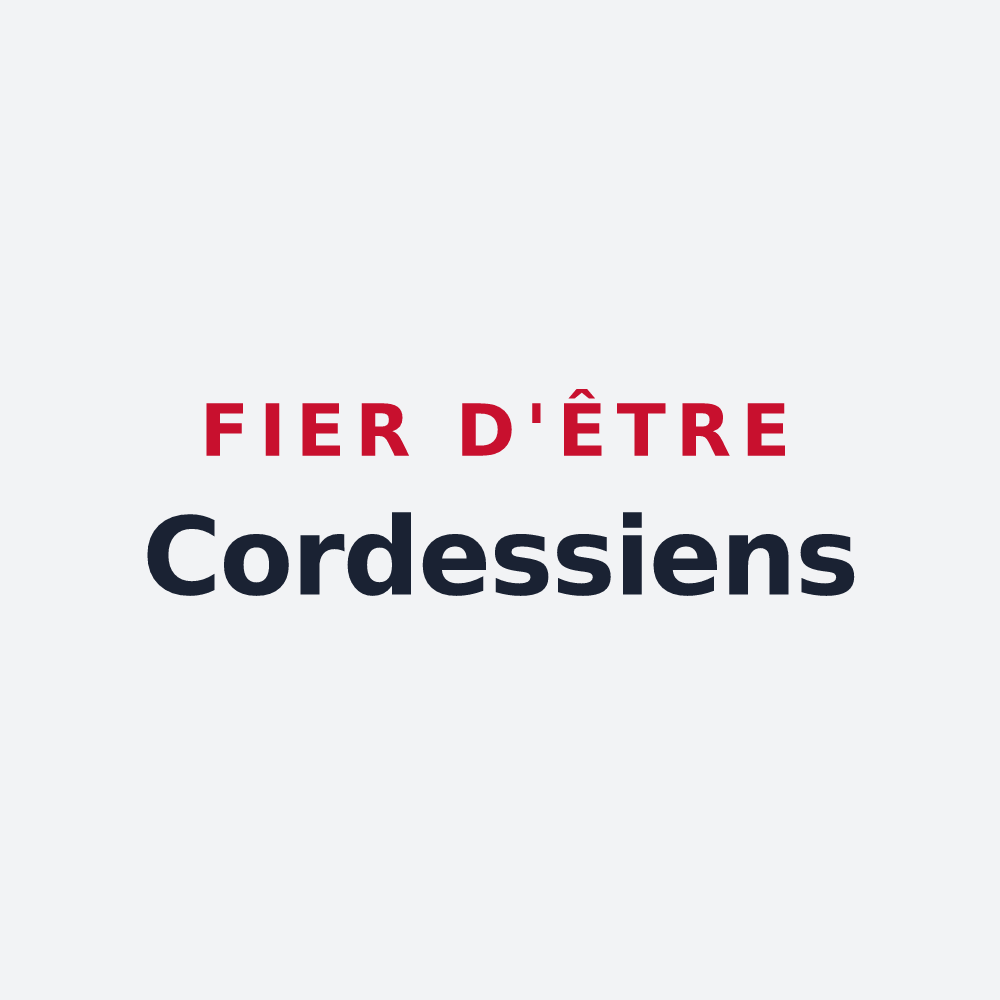 Poster « Fier d'être Cordessiens » — design pour Cordesse