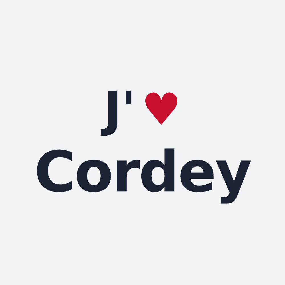 Poster personnalisé Cordey — design J'aime Cordey