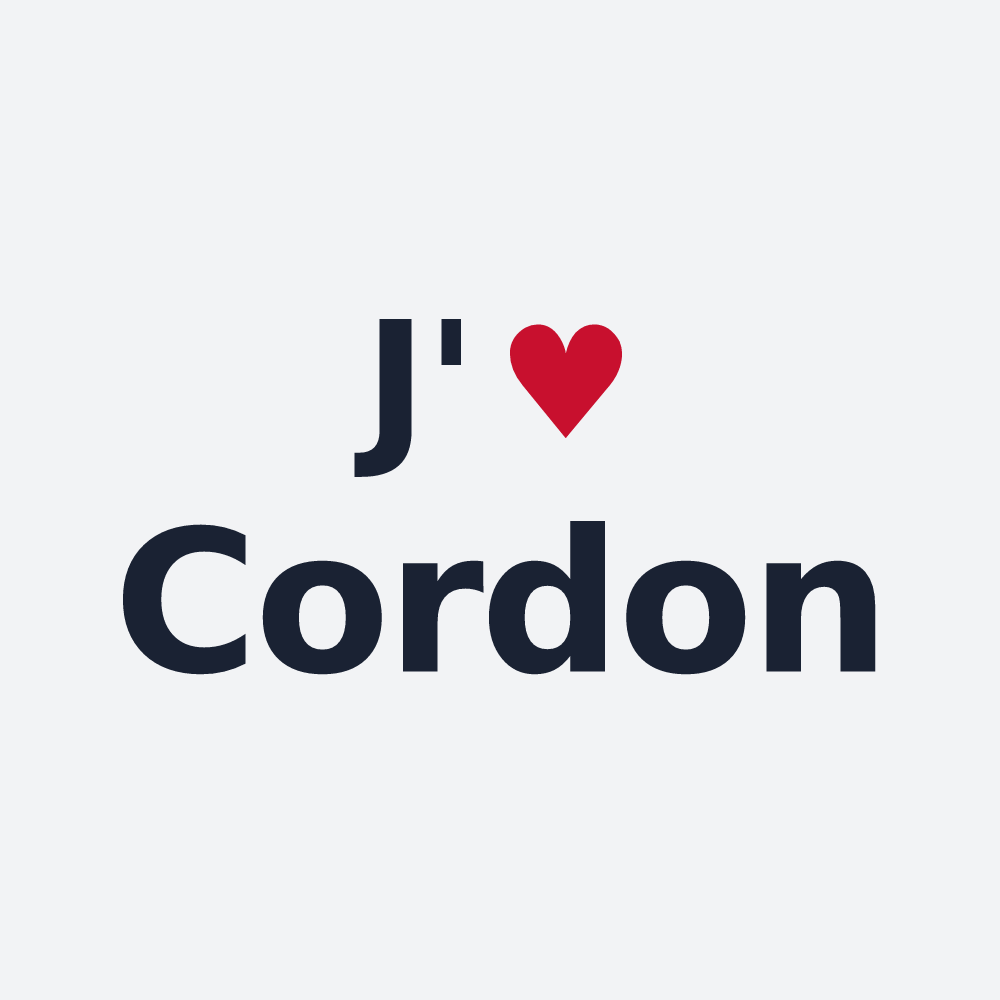 Poster personnalisé Cordon — design J'aime Cordon