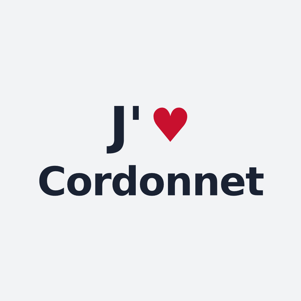 Poster personnalisé Cordonnet — design J'aime Cordonnet
