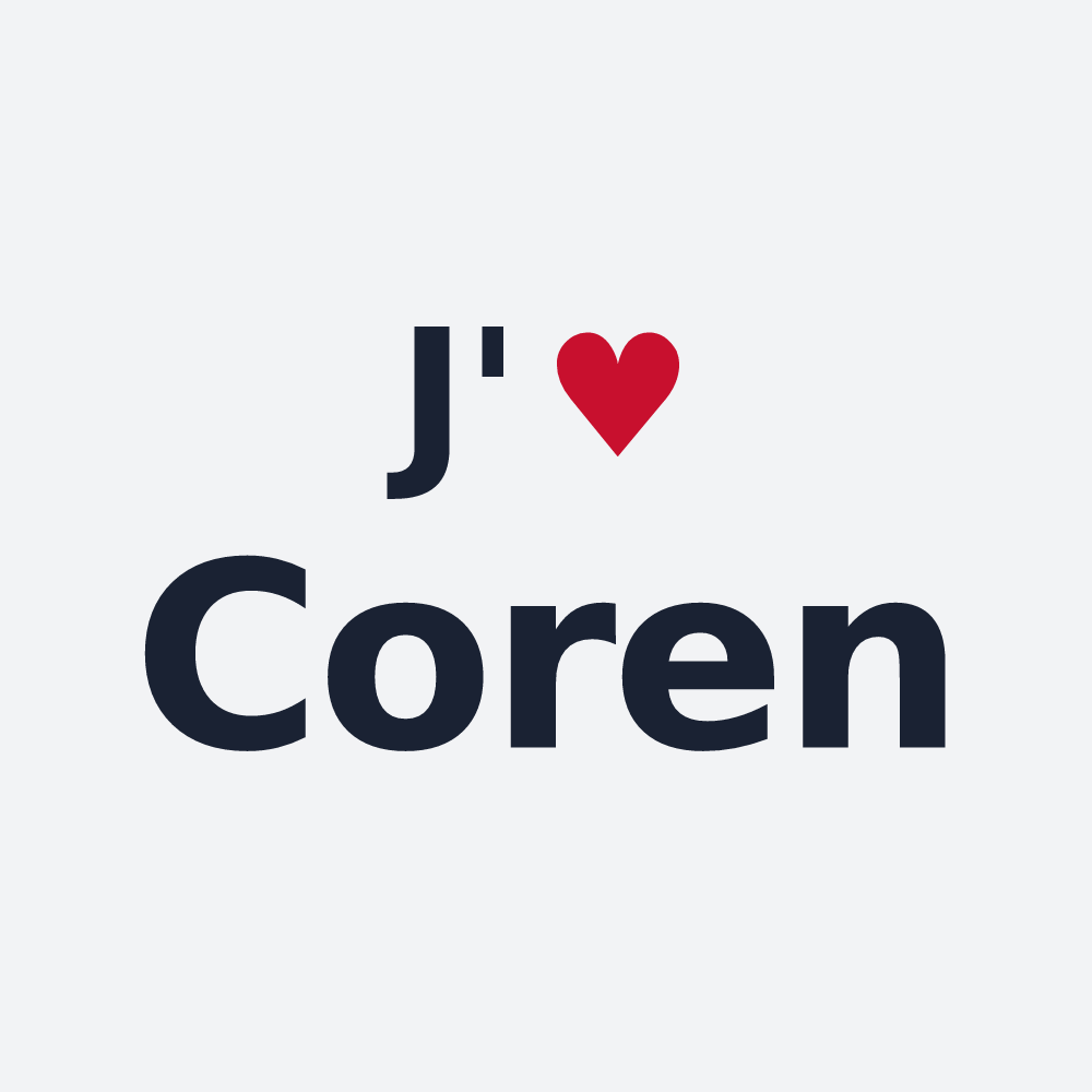 Poster personnalisé Coren — design J'aime Coren