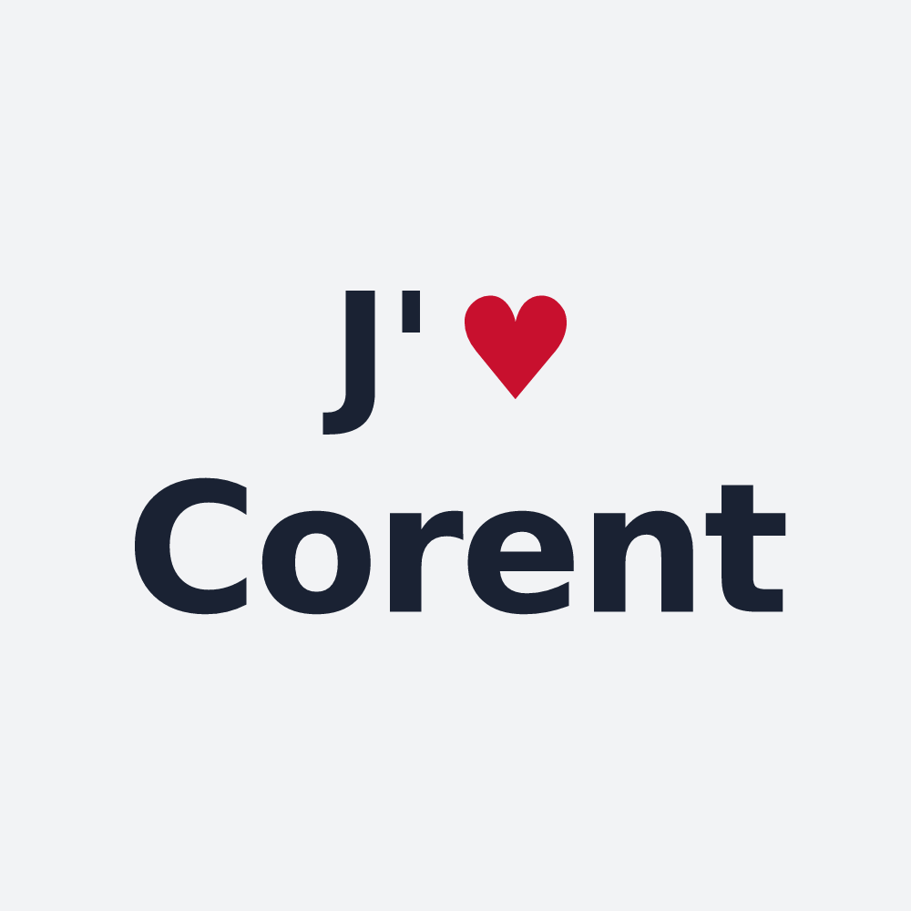Poster personnalisé Corent — design J'aime Corent