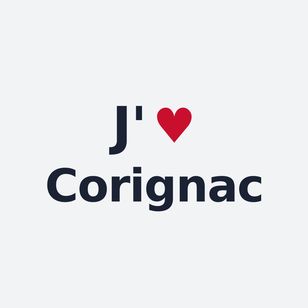 Poster personnalisé Corignac — design J'aime Corignac