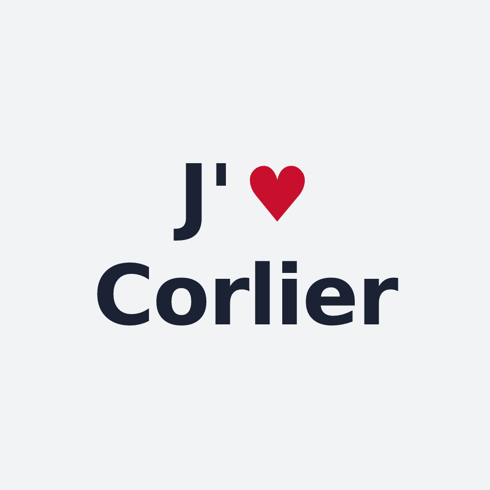 Poster personnalisé Corlier — design J'aime Corlier
