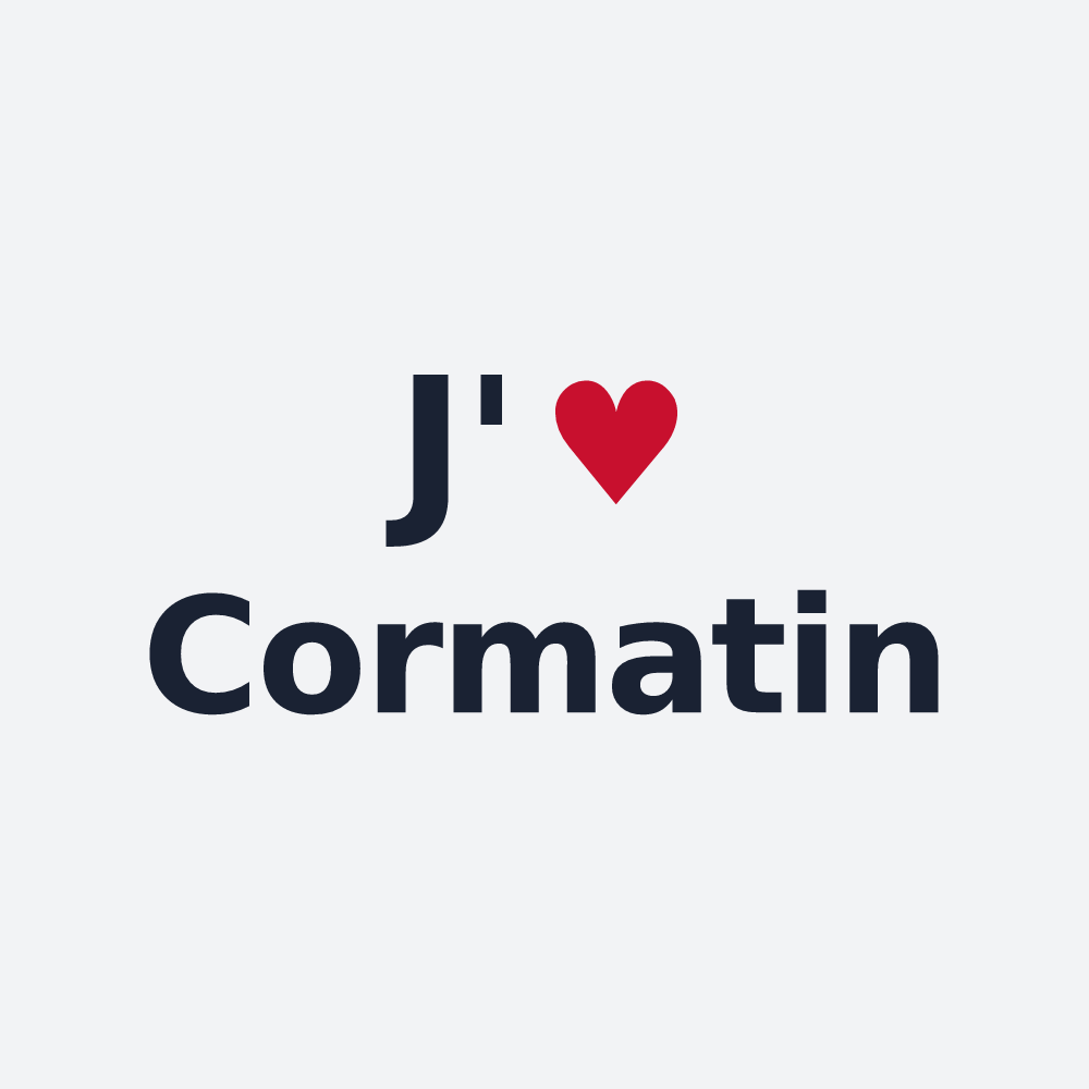 Poster personnalisé Cormatin — design « J'aime Cormatin » imprimé sur le poster