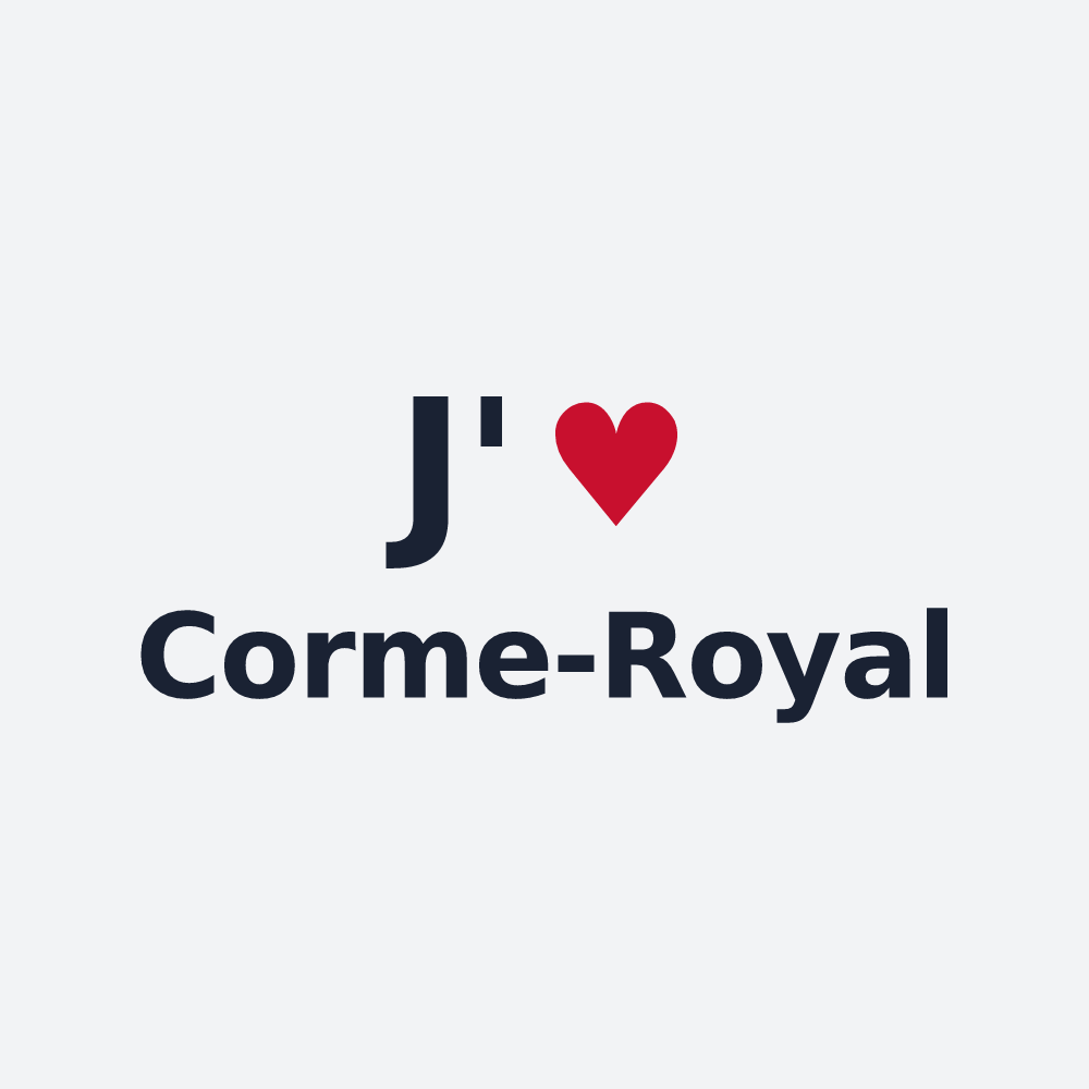 Poster personnalisé Corme-Royal — design J'aime Corme-Royal