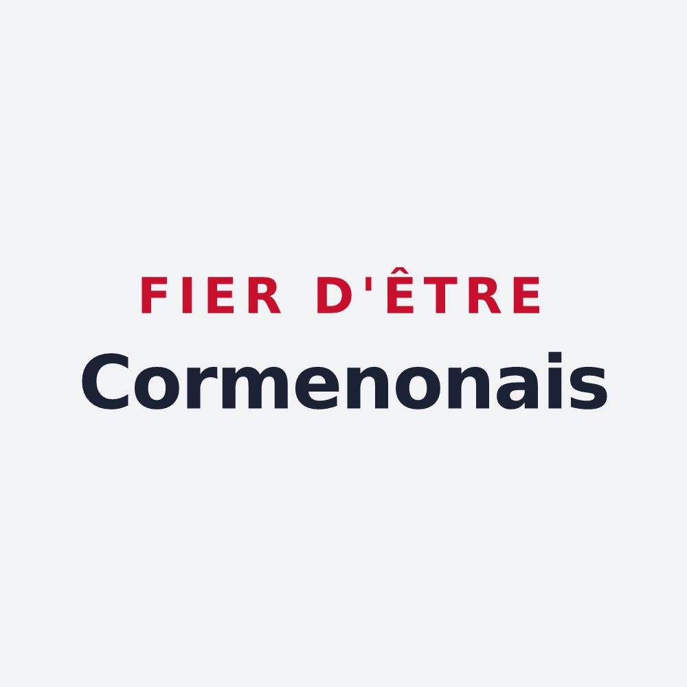 Poster « Fier d'être Cormenonais » — design pour Cormenon