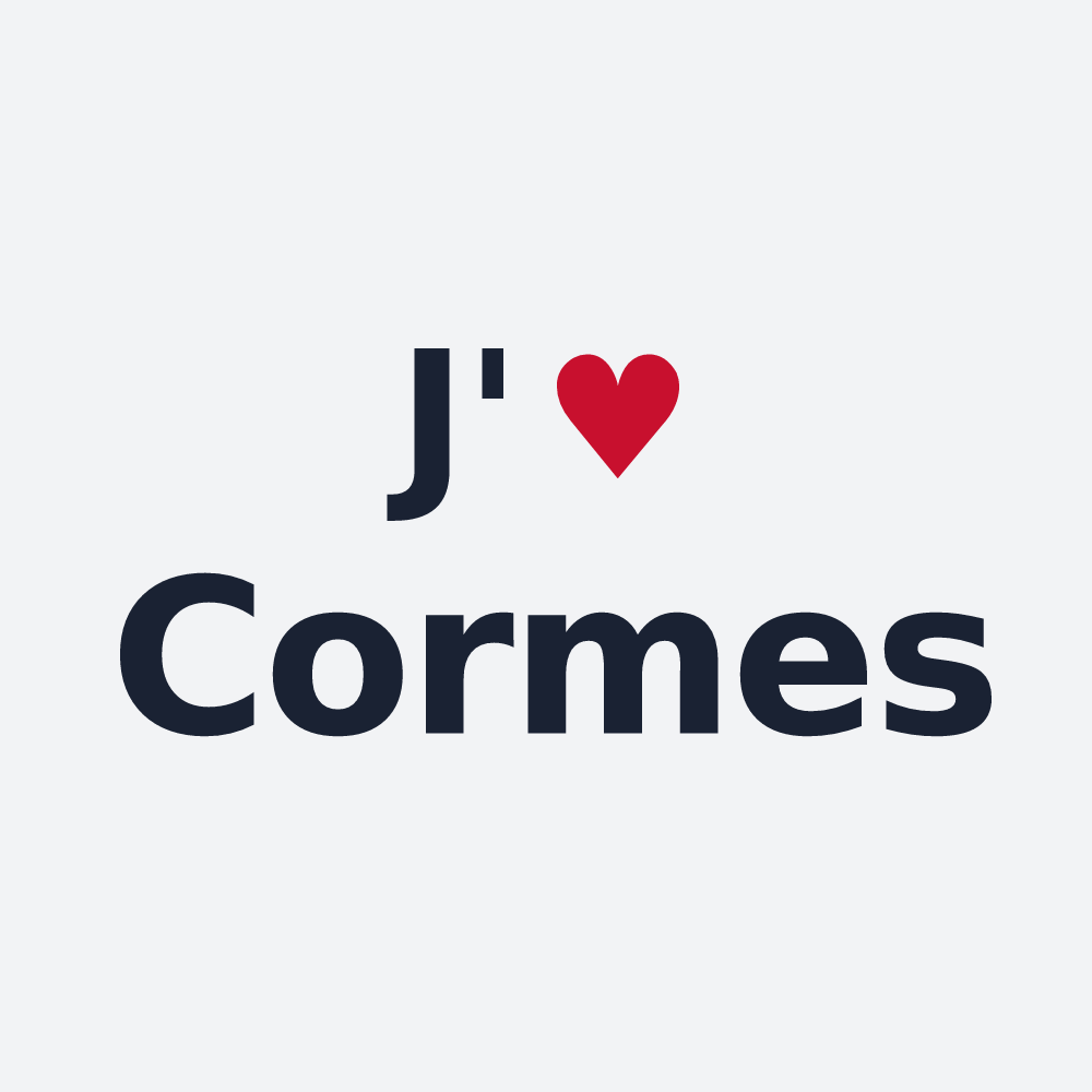 Poster personnalisé Cormes — design J'aime Cormes