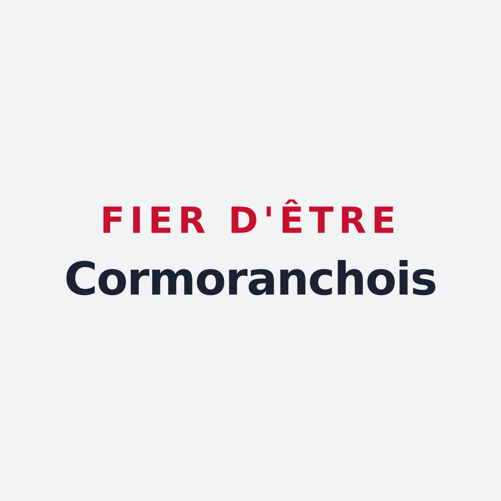 Poster « Fier d'être Cormoranchois » — design pour Cormoranche-sur-Saône
