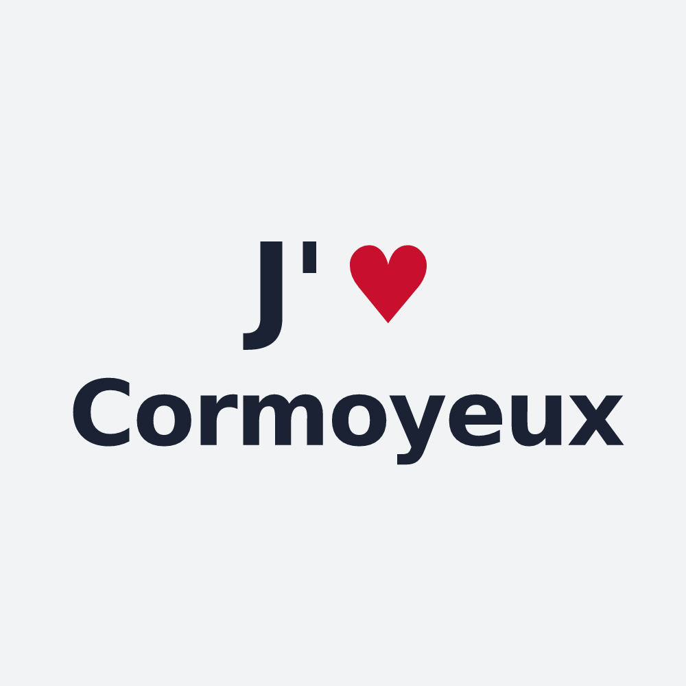 Poster personnalisé Cormoyeux — design J'aime Cormoyeux
