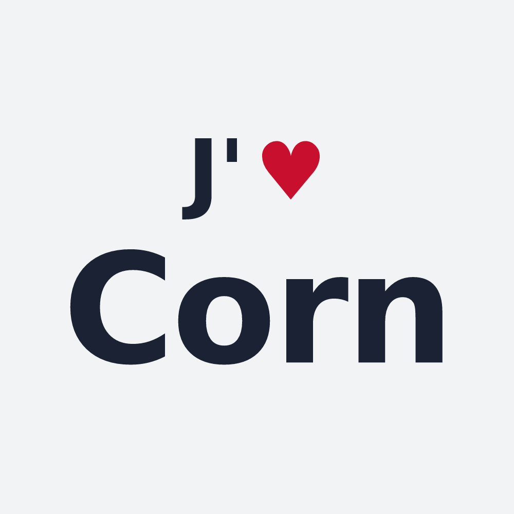 Poster personnalisé Corn — design J'aime Corn