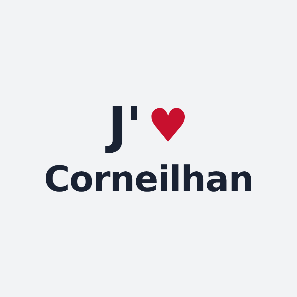 Poster personnalisé Corneilhan — design J'aime Corneilhan