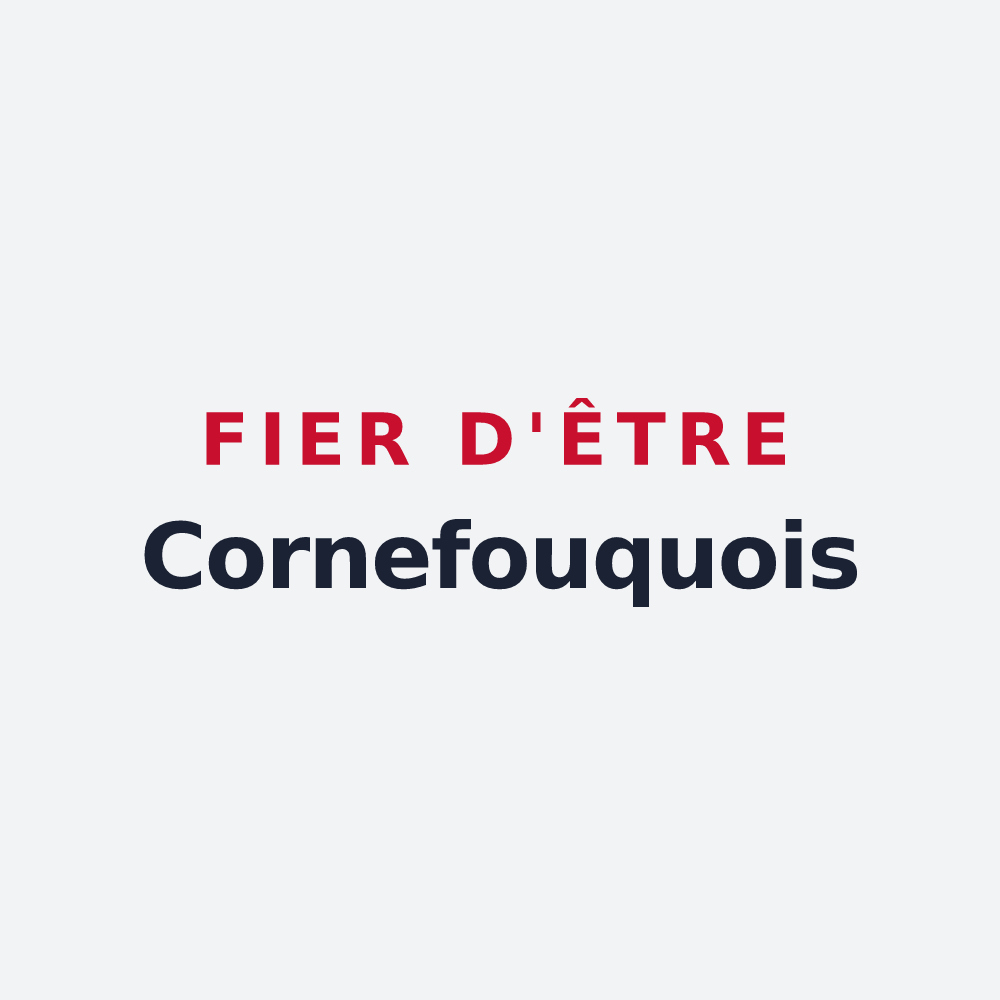 Poster « Fier d'être Cornefouquois » — design pour Corneville-la-Fouquetière