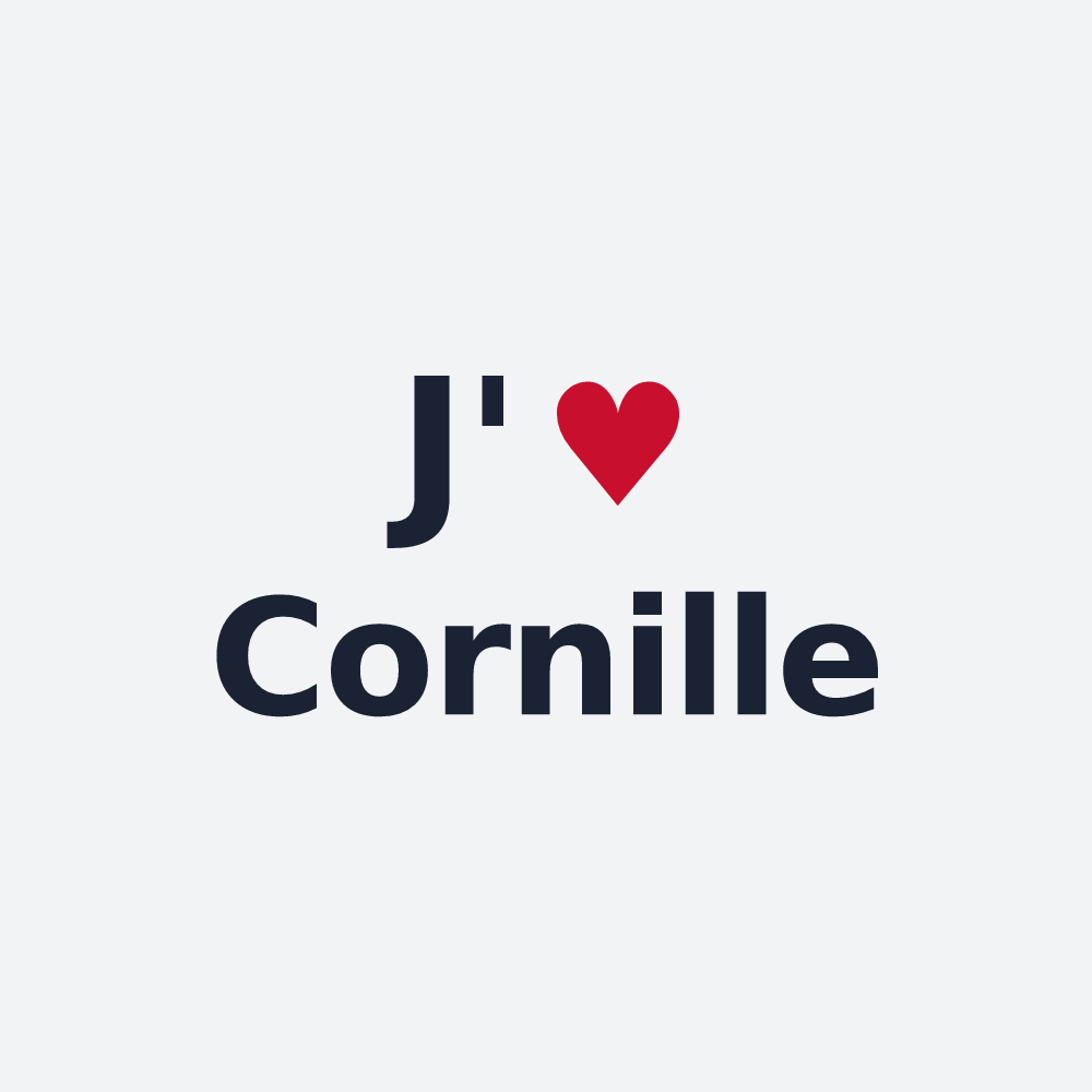 Poster personnalisé Cornille — design J'aime Cornille