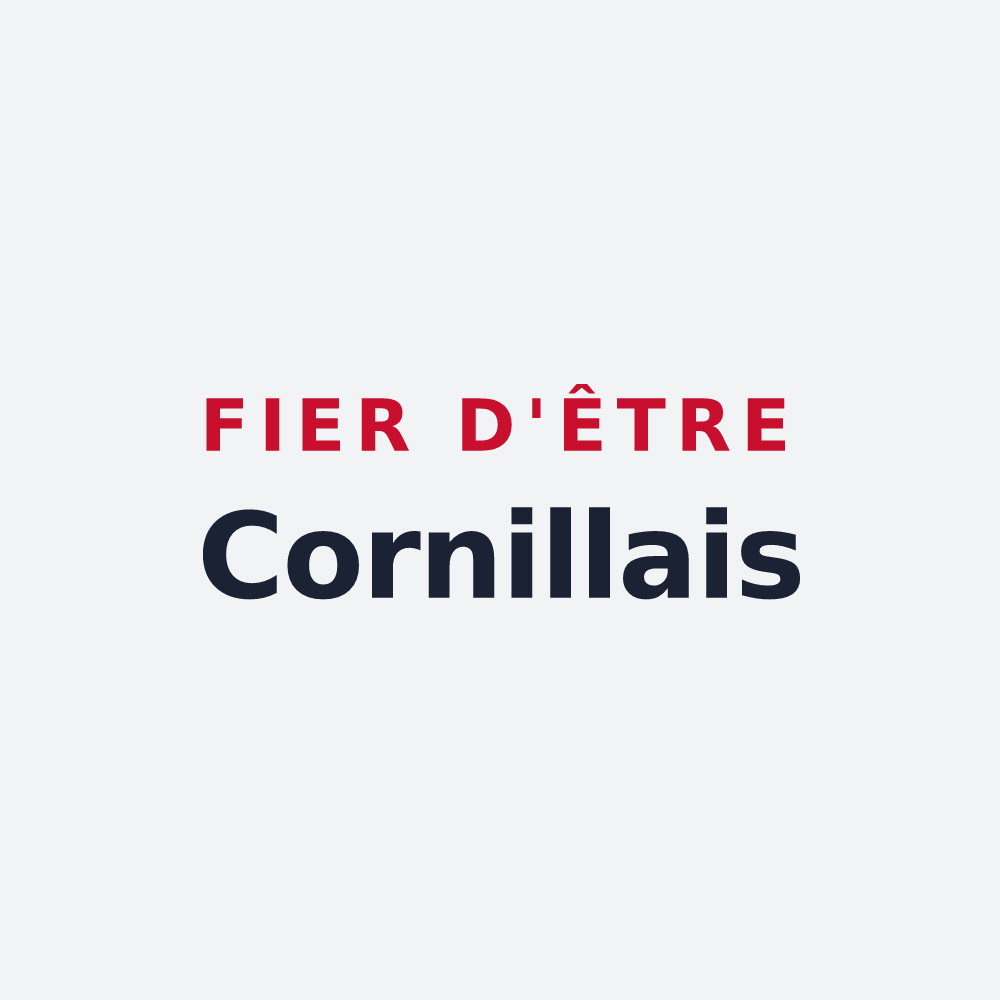 Poster « Fier d'être Cornillais » — design pour Cornille