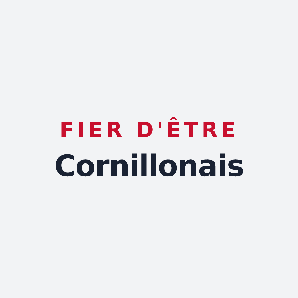 Poster « Fier d'être Cornillonais » — design pour Cornillon-sur-l'Oule