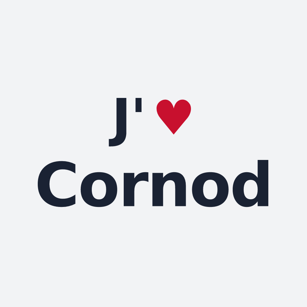 Poster personnalisé Cornod — design J'aime Cornod