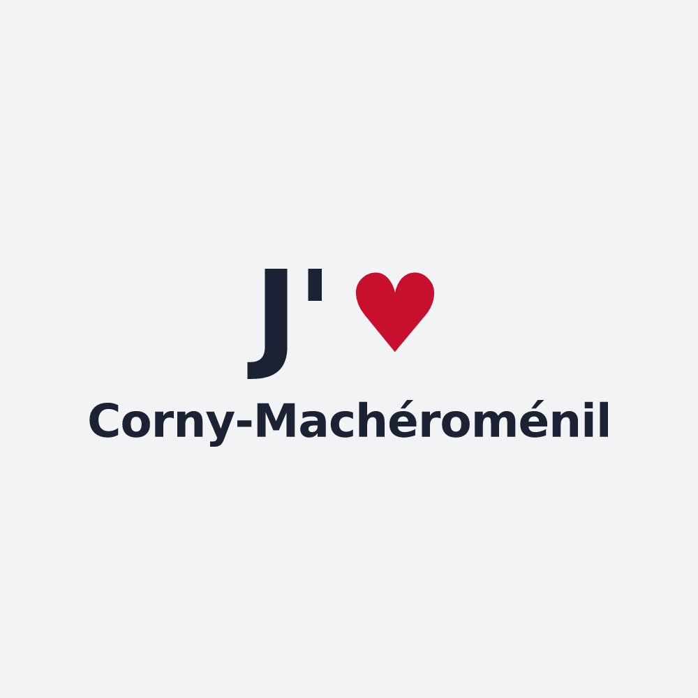 Poster personnalisé Corny-Machéroménil — design « J'aime Corny-Machéroménil » imprimé sur le poster