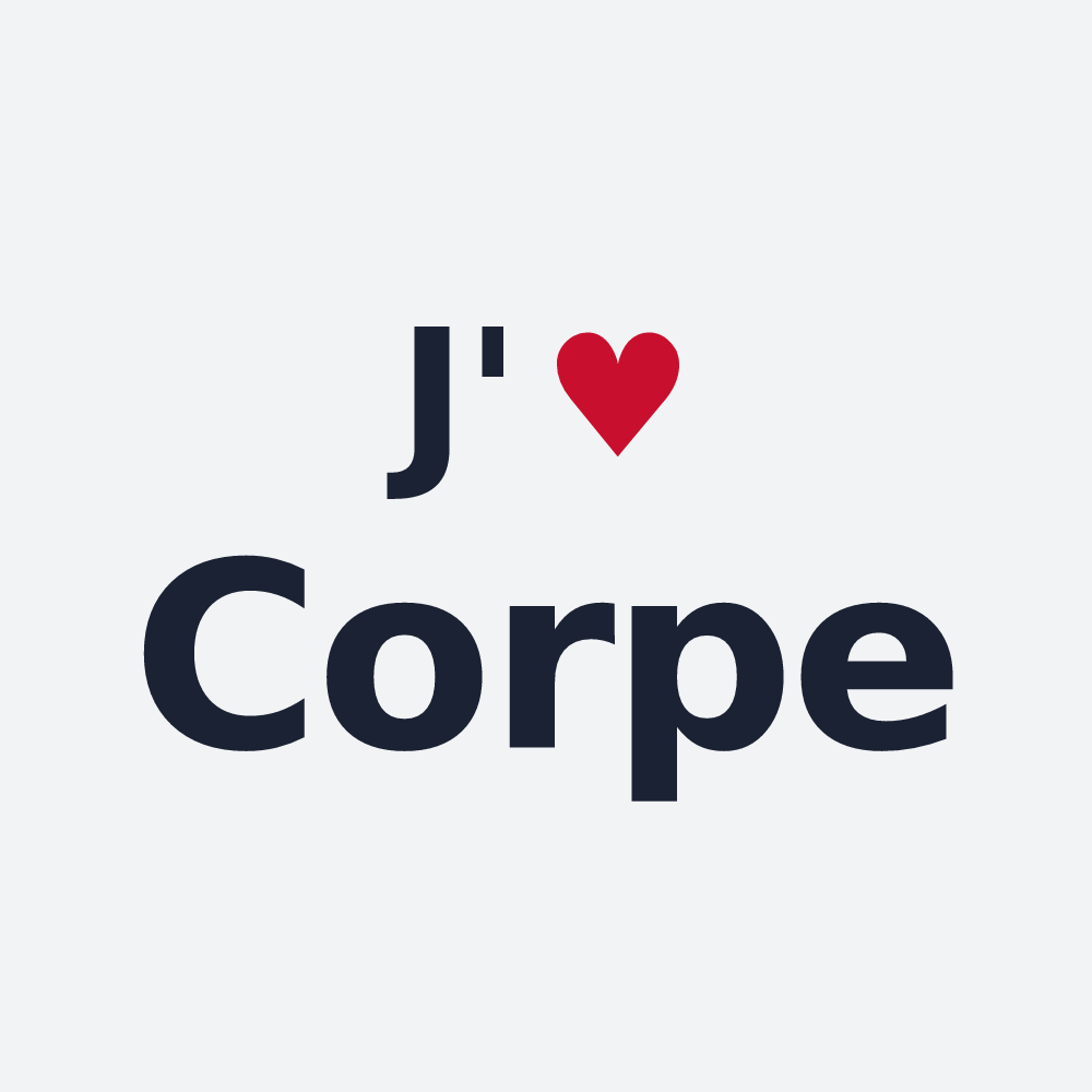 Poster personnalisé Corpe — design J'aime Corpe