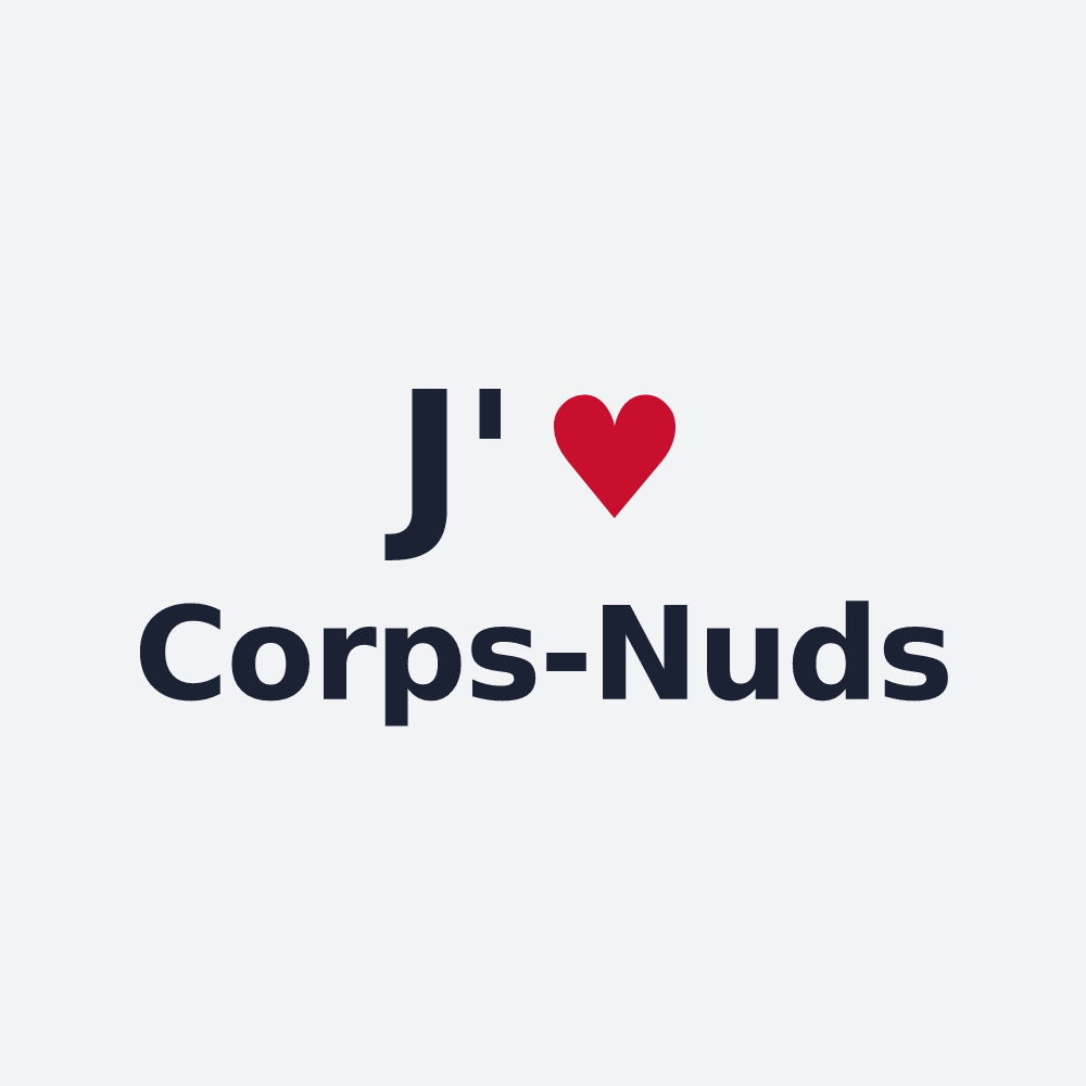 Poster personnalisé Corps-Nuds — design J'aime Corps-Nuds