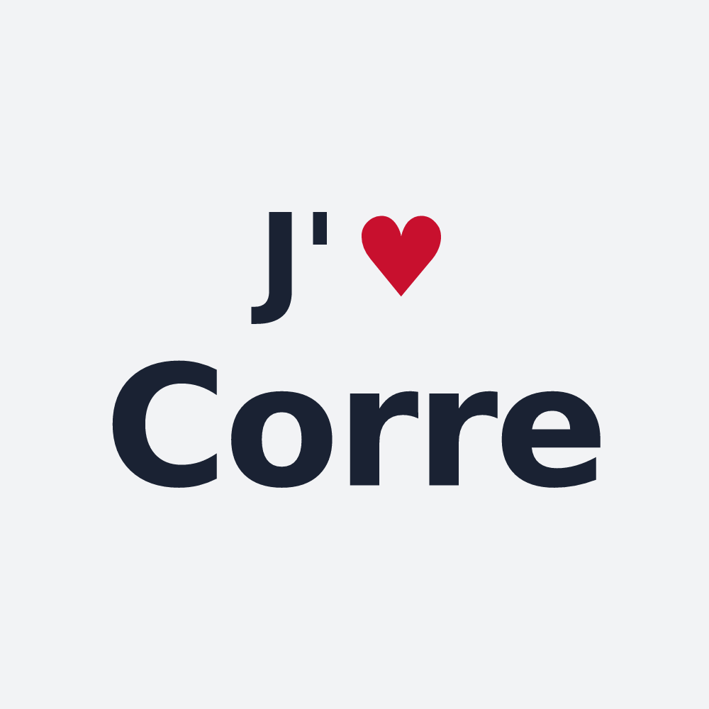 Poster personnalisé Corre — design J'aime Corre